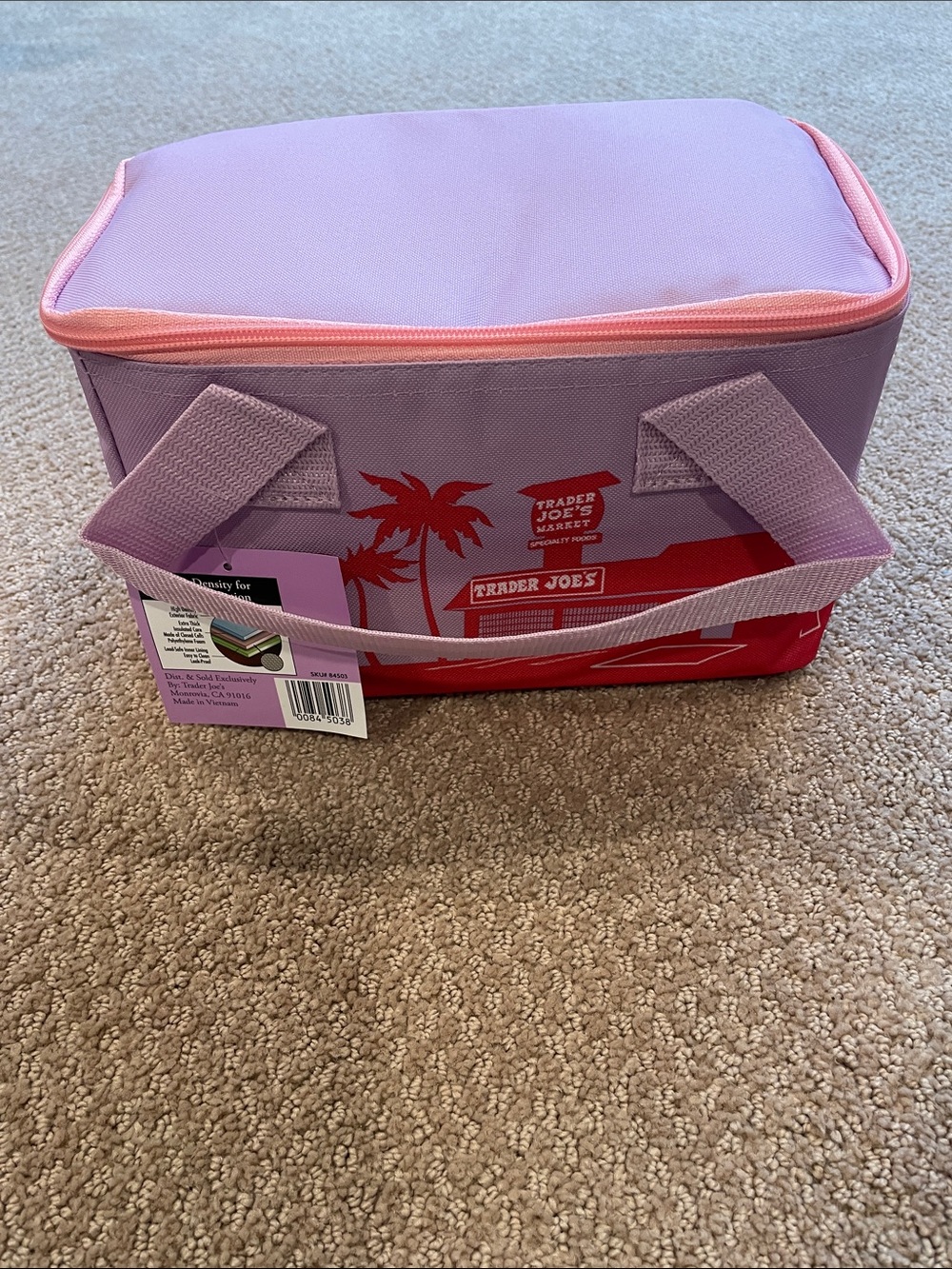 Trader Joe's Pink & Purple Insulated Mini Lunch Bag